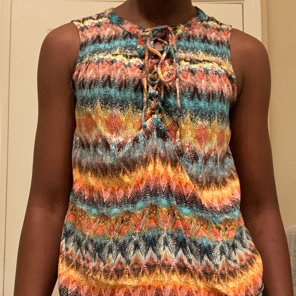 Colorful pattern blouse